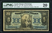 Montreal, PQ- Banque d'Hochelaga $20 2.1.1917 Ch.# 360-24-18a PMG Very Fine 20. While the Specimen version may appear from time to time, issued exampl...