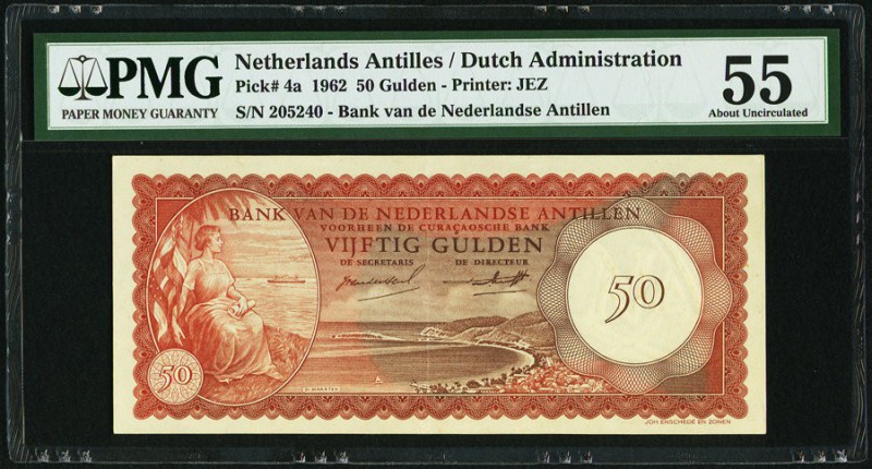 Netherlands Antilles Bank van de Nederlandse Antillen 50 Gulden 2.1.1962 Pick 4a...