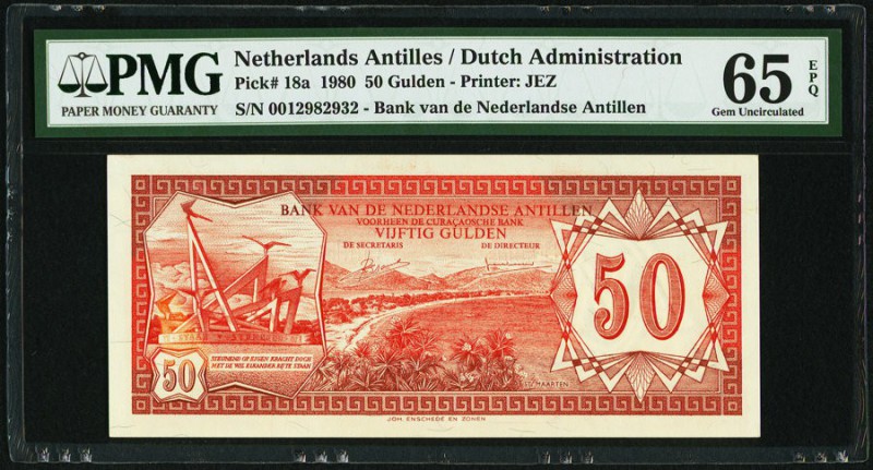 Netherlands Antilles Bank van de Nederlandse Antillen 50 Gulden 23.12.1980 Pick ...