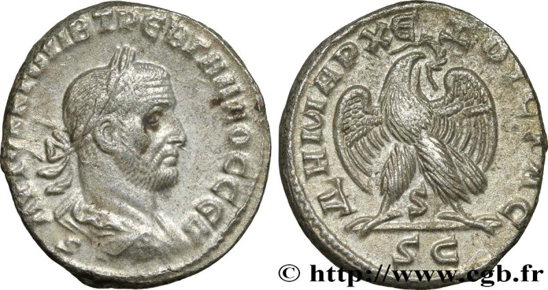 TREBONIANUS GALLUS
Type : Tétradrachme syro-phénicien fauté 
Date : 251 
Mint na...