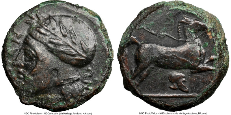 SICILY. Entella. Ca. 316-290 BC. AE (17mm, 9h). NGC Choice VF, smoothing. KAMΠAN...