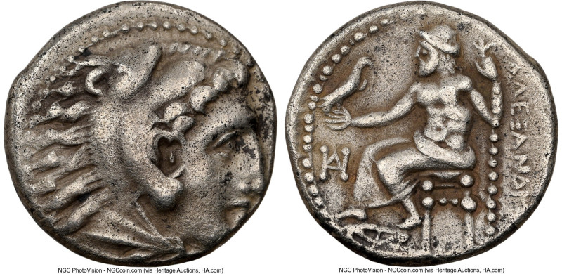 MACEDONIAN KINGDOM. Alexander III the Great (336-323 BC). AR drachm (16mm, 1h). ...