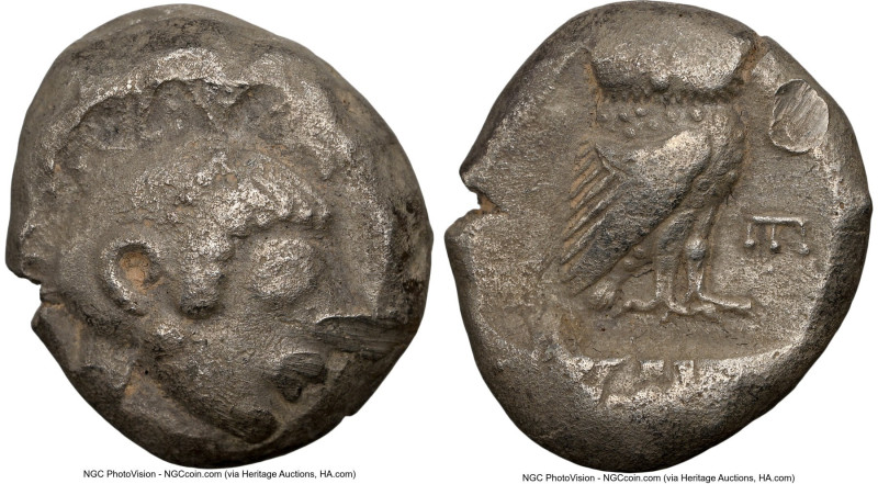 ATTICA. Athens. Ca. 510/500-480 BC. AR tetradrachm (22mm, 17.30 gm, 6h). NGC VF ...