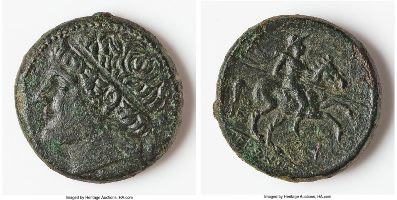 ANCIENT LOTS. Greek. Sicily. Lot of four (4) AR and AE issues. Three (3) NGC Cho...