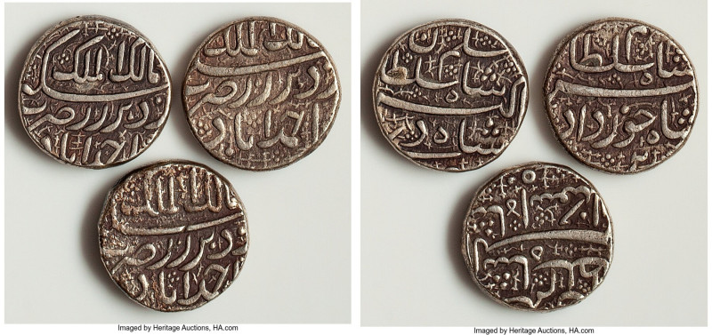 Mughal Empire. Jahangir 3-Piece Lot of Uncertified Assorted Rupees ND (1605-1628...