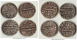 Mughal Empire. Jahangir 4-Piece Lot of Uncertified Assorted Rupees ND (1605-1628), Average size 18.8mm. Average weight 11.41gm. HID09801242017 © 2024 ...