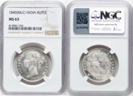 British India. Victoria Rupee 1840-(b & c) MS63 NGC, Calcutta mint, KM458.2. HID09801242017 © 2024 Heritage Auctions | All Rights Reserved www.HA.com/...