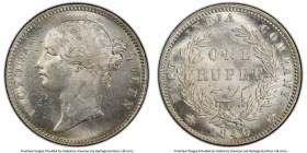 British India. Victoria Rupee 1840-(c or b) MS61 PCGS, Calcutta mint, KM458.2, S&W-3.33. HID09801242017 © 2024 Heritage Auctions | All Rights Reserved...