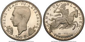 Charlotte 3-Piece Certified "600th Anniversary of John the Blind" Set 1946 MS66 NGC, 1) 100 Francs 1946 KM49. Original with signature after date. 2) 5...