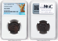 Oaxaca. War of Independence SUD 2 Reales 1813 AU58 Brown NGC, KM226.1. Insurgent coinage struck under General Morelos. HID09801242017 © 2024 Heritage ...