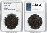 Oaxaca. War of Independence SUD 8 Reales 1813 AU55 Brown NGC, KM234. Insurgent coinage struck under General Morelos. HID09801242017 © 2024 Heritage Au...