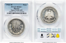 Estados Unidos Peso 1932-M MS66+ PCGS, Mexico City mint, KM455. Open "9" variety. HID09801242017 © 2024 Heritage Auctions | All Rights Reserved www.HA...