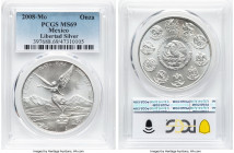 Estados Unidos silver Onza 2008-Mo MS69 PCGS, Mexico City mint, KM639. Libertad. HID09801242017 © 2024 Heritage Auctions | All Rights Reserved www.HA....