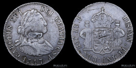 Argentina. Boton. 2 Reales. Carolus XVI. Plata