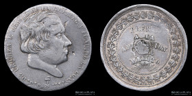 Argentina. Boton. 1867. Urquiza. Cataldi. Premio. Plata