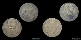 Argentina. Lote x2. Botones Simil 8 Reales 1805 Carlos III