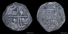 Potosi. Felipe IV. 8 Reales 1621-29. Macuquina. CJ 13.1/9