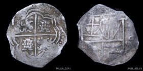 Potosi. Felipe IV. 8 Reales 1621-29. Macuquina. CJ 13.1/9