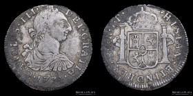 Potosi. Carlos III. 2 Reales 1774 JR. CJ 65.2.2