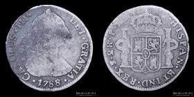 Potosi. Carlos III. 2 Reales 1788 PR. CJ 65.17