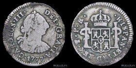 Potosi. Carlos III. 1/2 Real 1777 PR. CJ 67.5.1