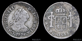 Potosi. Carlos III. 1/2 Real 1779 PR. CJ 67.7.3