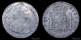 Potosi. Carlos IV. 8 Reales 1808 PJ. CJ 76.20