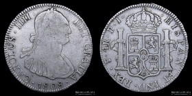 Potosi. Carlos IV. 4 Reales 1808 PJ. CJ 77.20.1