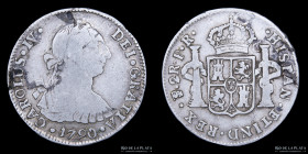 Potosi. Carlos IV. 2 Reales 1790 PR. CJ 78.2.2