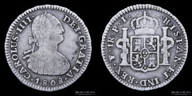 Potosi. Carlos IV. 1 Real 1808 PJ. CJ 79.21.2