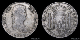 Potosi. Fernando VII. 8 Reales 1824 PJ. CJ 86.14.1