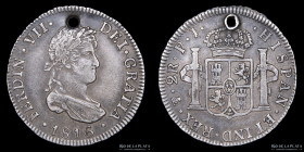 Potosi. Fernando VII. 2 Reales 1816 PJ CJ 88.6