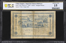 CHINA--EMPIRE. Imperial Chinese Railways. 1 Dollar, 1899. P-A59. S/M#S13-1. PCGS Banknote Choice Fine 15.
Shanhaiguan, serial number 27544. Printed b...