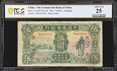 CHINA--REPUBLIC. Commercial Bank of China. 5 Dollars, 1926. P-9. S/M#C293-50. PCGS Banknote Very Fine 25.
Shanghai, serial number CB/H 031383. A nice...