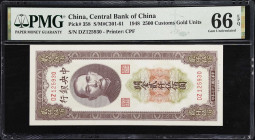 (t) CHINA--REPUBLIC. Lot of (2). Central Bank of China. 2500 Customs Gold Units, 1948. P-358. S/M#C301-61. Consecutive. PMG Gem Uncirculated 66 EPQ.
...