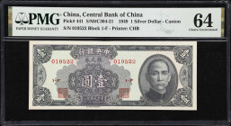 (t) CHINA--REPUBLIC. Lot of (2). Central Bank of China. 1 & 10 Silver Dollars, 1949. P-441 & 447b. S/M#C304-21 & S/M#C304-31. PMG Choice Uncirculated ...