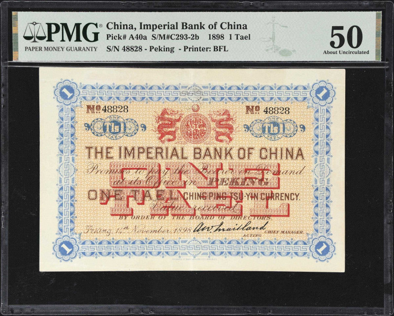 CHINA--EMPIRE. Imperial Bank of China. 1 Tael, 14.11.1898. P-A40a. S/M#C293-2b. ...