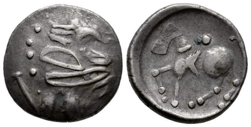 Lower Danube. Uncertain tribe. Tetradrachm. 2nd century BC. 'Sattelkopfpferd' ty...