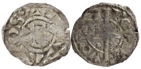 Portugal
D. Afonso II (1211-1223)
Dinheiro escudo clássico e cruz longa Bolhão
Legenda anverso: + REX AFOSO
Legenda reverso: PO / RT / VG / AL
Cl...
