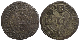 Portugal
D. Fernando I (1367-1383)
Pilarte Lisboa Prata
Com sinais ocultos no anverso por cima da coroa e no reverso entre o escudete superior e ce...