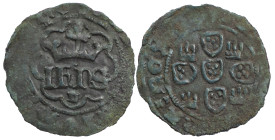 Portugal
D. João I (1385-1433)
Real Preto de Lisboa Cobre
AG: 02.? 1.66 g
BC-

Portugal
D. João I (1385-1433)
Real Preto of Lisbon AE
AG: 02....