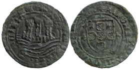 Portugal
D. Afonso V (1438-1481)
Ceitil Lisboa Cobre
Recunhado sobre real preto
AG: 13.04 F.M: 8.1.5 2.32 g
BC+

Portugal
D. Afonso V (1438-14...