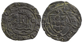 Portugal
D. Afonso V (1438-1481)
Ceitil Ceuta Cobre -C
Dupla batida interessante
AG: 14.01 var FM: 9.1.1 1.79 g
MBC

Portugal
D. Afonso V (143...