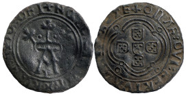 Portugal
D. Afonso V (1438-1481)
Cotrim Porto Bolhão
Possível falso de época
Escudete inferior do reverso virado para cima, algo inéditos nestas c...