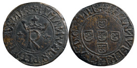 Portugal
D. Manuel I (1495-1521)
Real Lisboa .L. Cobre
Legenda anverso: +:I:EMANVEL:R:P:ET:A:D:GVINEE:
Legenda reverso: +:I:EMANVEL:R:P:ET:A:D:GVI...