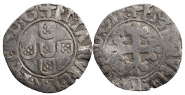Portugal
D. Manuel I (1495-1521)
Meio Vintém Porto Prata
Legenda inédita : ... D:G: / ... :Dn.
AG: NC 0.66 g
BC

Portugal
D. Manuel I (1495-15...