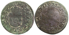 Portugal
D. Pedro Regente (1667-1683)
10 réis Lisboa 1677 Cobre
AG: 12.01 16.47 g
BC

Portugal
D. Pedro Regente (1667-1683)
10 réis Lisbon 167...