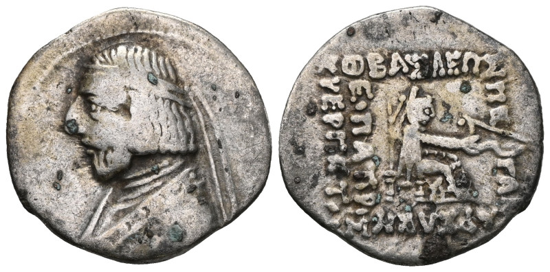 Oriental Greek
KINGS OF PARTHIA. Mithradates IV, circa 58-53 BC. Drachm (Silver...