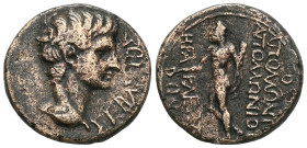 Roman Provincial
ASIA, Heraclea Salbace AE20 (Bronze) Tiberius (Augustus), magistrate: Apollonios Apolloniou (without title)
Obv: ΣΕΒΑΣΤΟΣ - bare he...