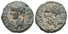 Roman Provincial
LYDIA. Sardis. Claudius, 41-54. Hemiassarion (Bronze). TI KΛΑYΔΙΟΣ ΚΑΙΣΑΡ Bare head of Claudius to left. Rev. ΣΑΡΔΙΑΝΩΝ Bearded head...
